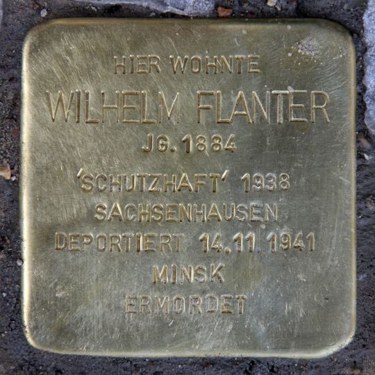 Stolperstein en memoria de Wilhelm Flanter