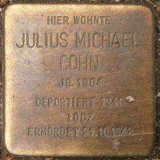 Stolperstein dedicated to Julius Michael Cohn
