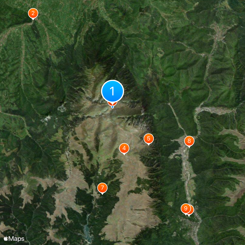 Bucegi Mountains Map