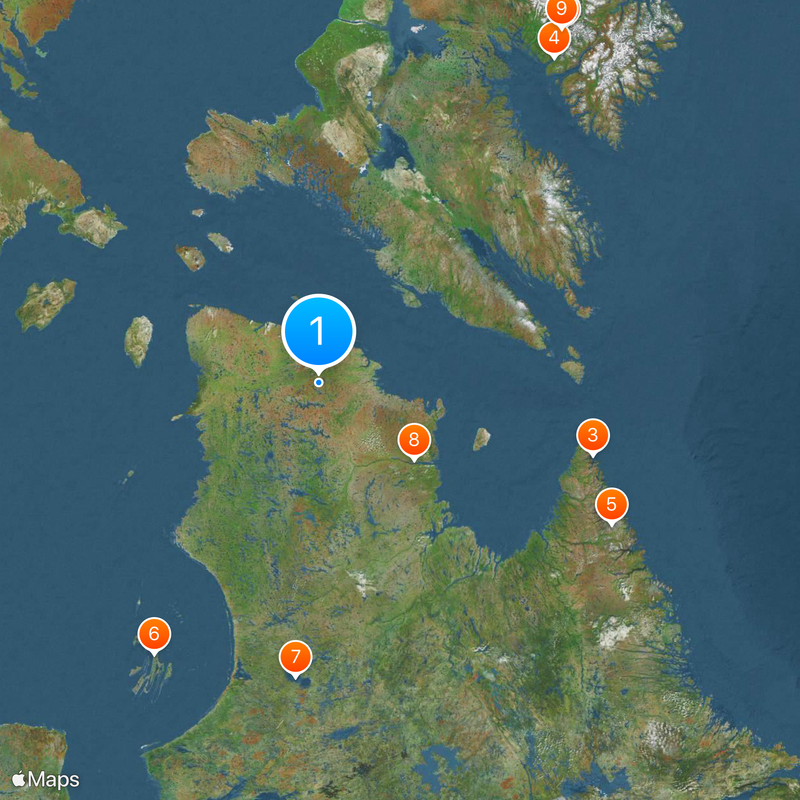 Pingualuit Crater Map
