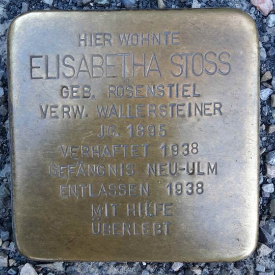 Stolperstein en memoria de Elisabetha Stoss