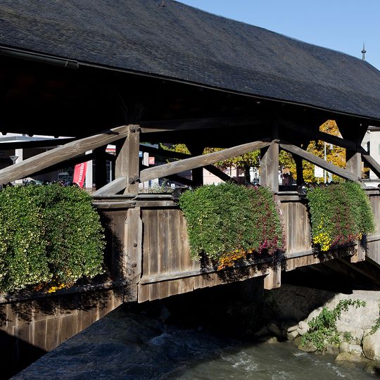 Gedeckte Brücke über die Vièze