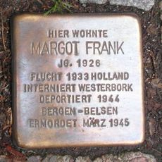 Stolperstein dedicated to Margot Frank