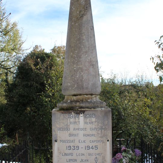War memorial of Peyriat