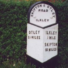 Milestone, Leeds Road, by No. 259, Milestone Nurseries