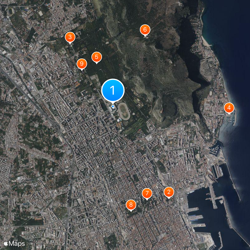 Stadio Renzo Barbera Map