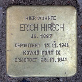 Stolperstein für Erich Hirsch