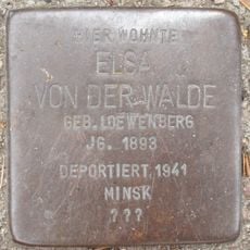 Stolperstein dedicated to Elsa von der Walde