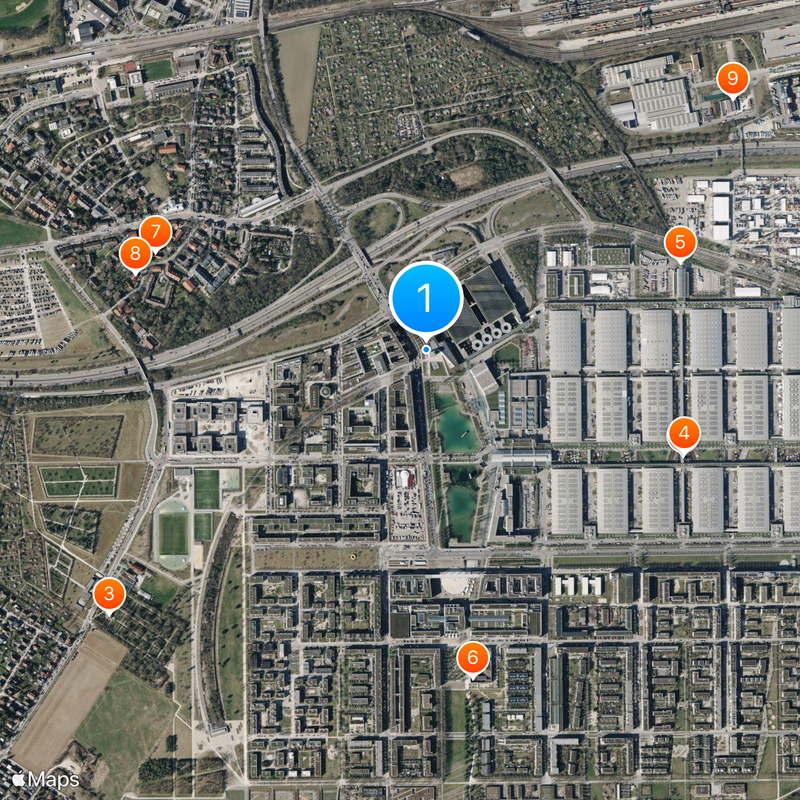Aéroport de Munich-Riem Carte