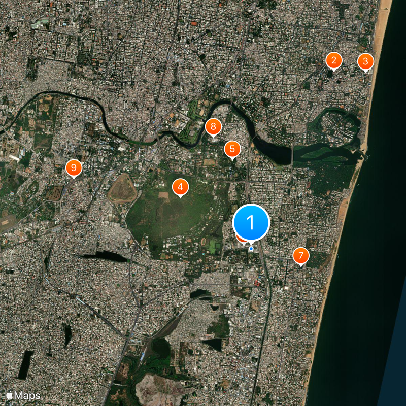 TIDEL Park, Chennai Karte