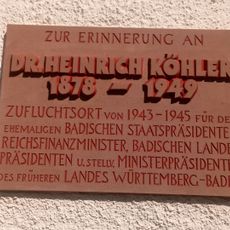 Dr.-Heinrich-Köhler-Gedenktafel (Mudau)