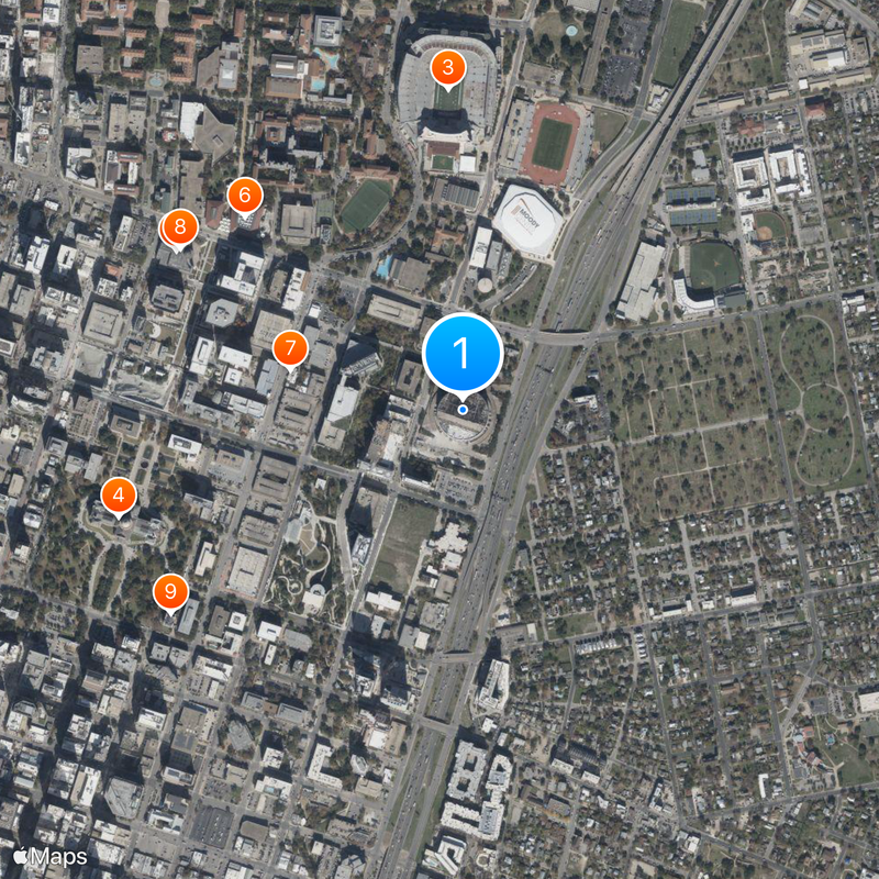 Frank Erwin Center Map