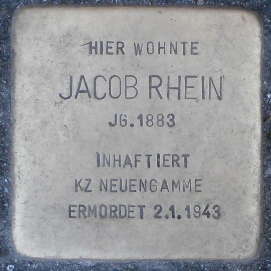 Stolperstein em memória de Jacob Rhein