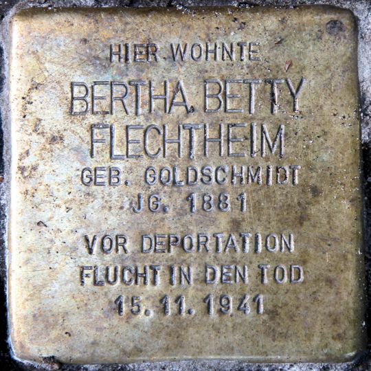 Stolperstein dedicated to Bertha Flechtheim