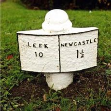 Milepost, by canal bridge, Etruria