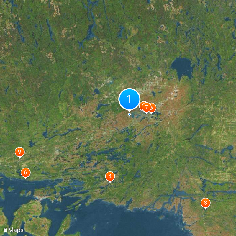 Sudbury Neutrino Observatory Map