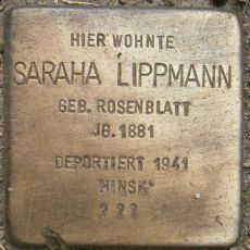 Stolperstein dedicated to Saraha Lippmann