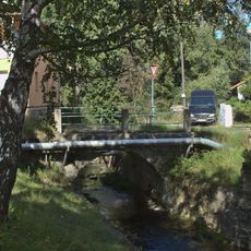 Most přes Klíšský potok ve Strážkách u čp. 86