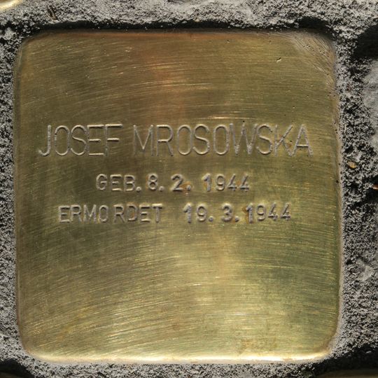 Stolperstein dedicated to Josef Mrosowska