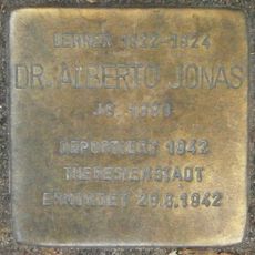 Stolperstein à la mémoire d’Alberto Jonas