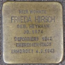 Stolperstein dedicated to Frieda Hirsch