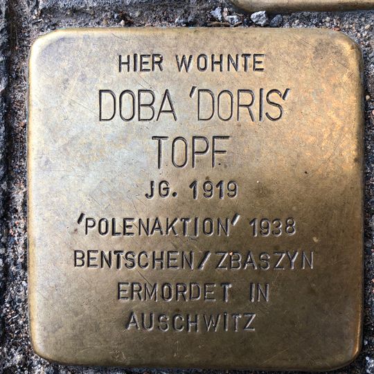 Stolperstein dedicated to Doba Topf