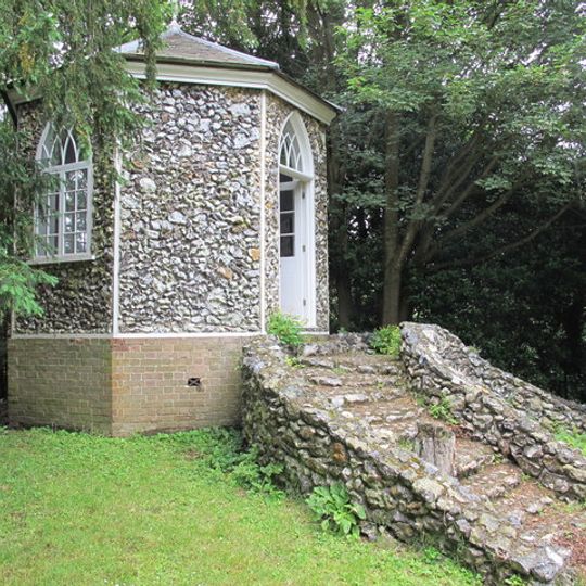 Gazebo within the garden of former Amwell House