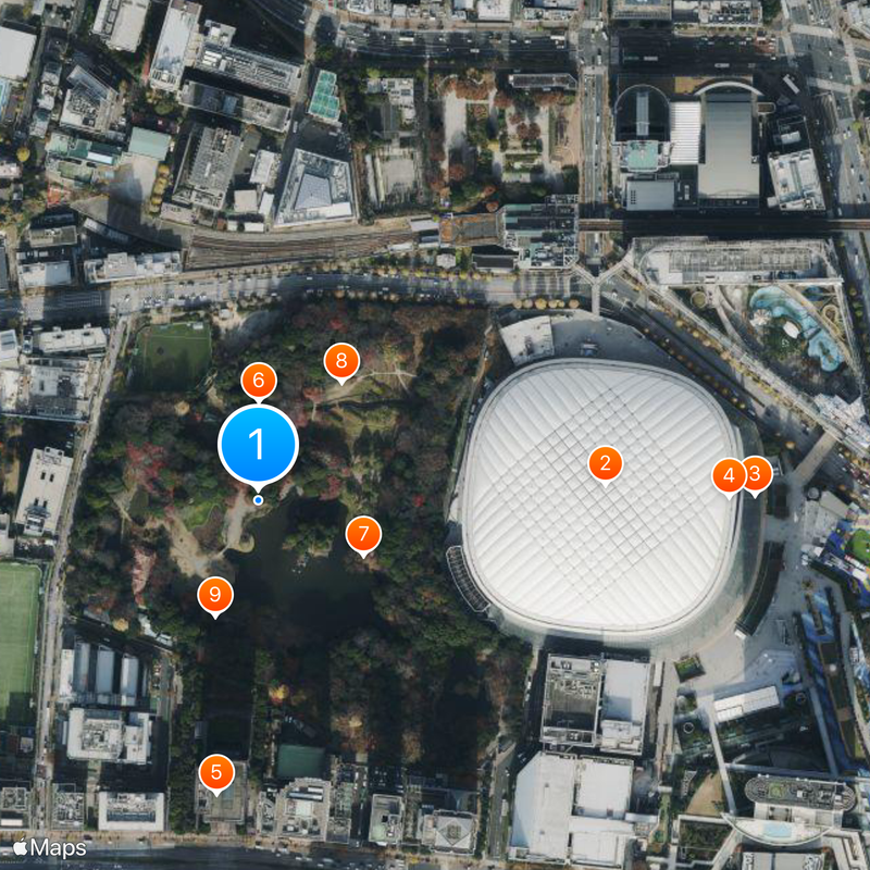 Koishikawa Kōrakuen Garden Kaart