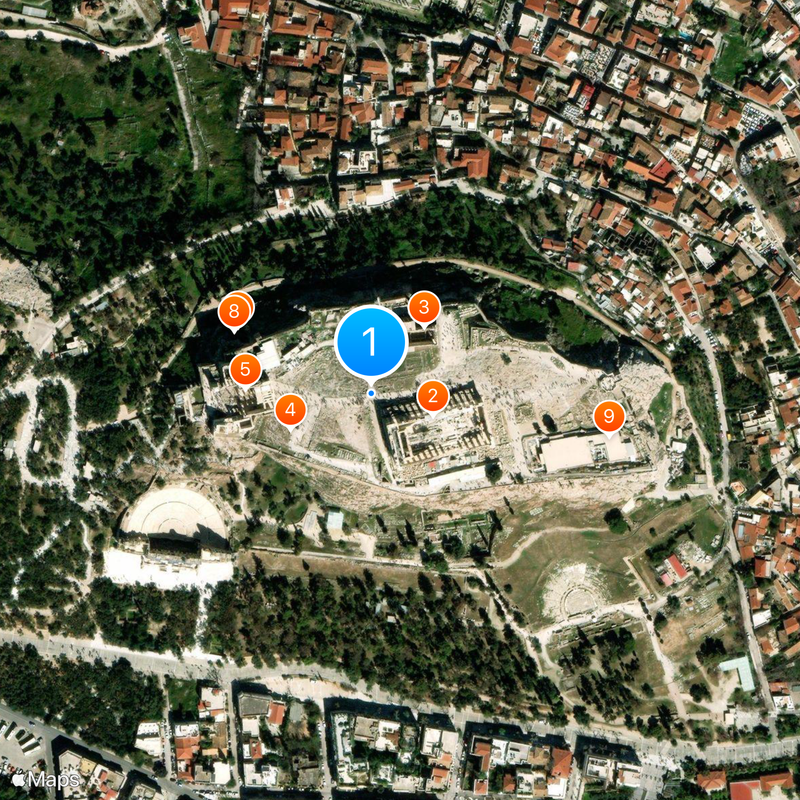 Acropolis of Athens Map