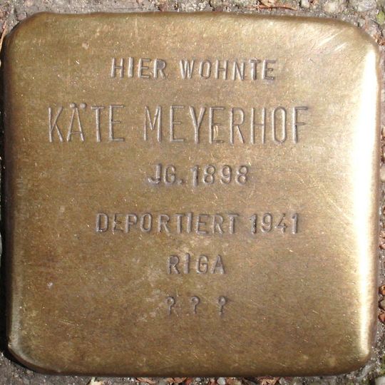 Stolperstein dedicated to Käte Meyerhof