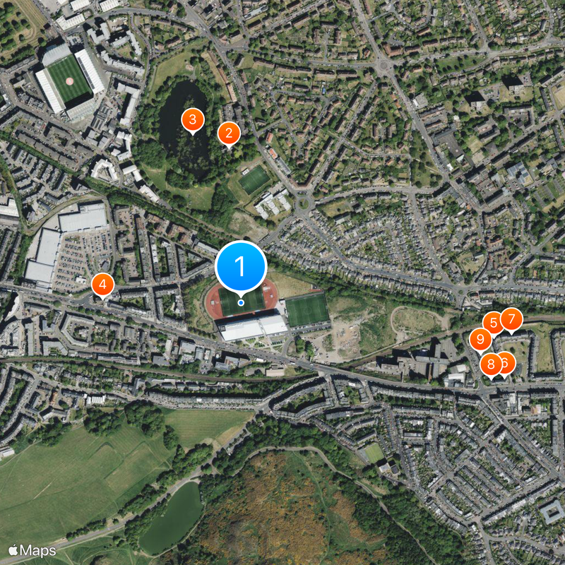 Stade Meadowbank Carte