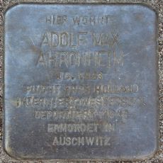 Stolperstein dedicated to Adolf Max Ahronheim