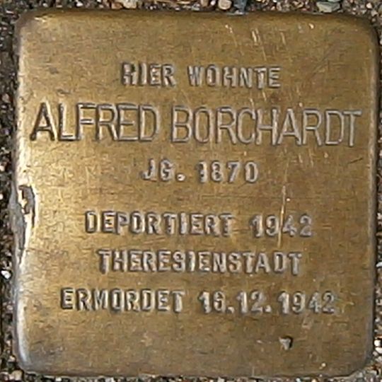 Stolperstein dedicated to Alfred Borchardt