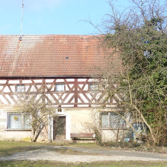 Small farmhouse in Albersdorf 1 , half-timbered upper floor