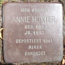 Stolperstein dedicated to Annie Höxter