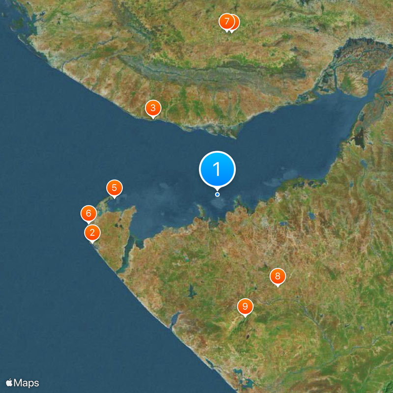 Marine National Park, Gulf of Kutch Mapa