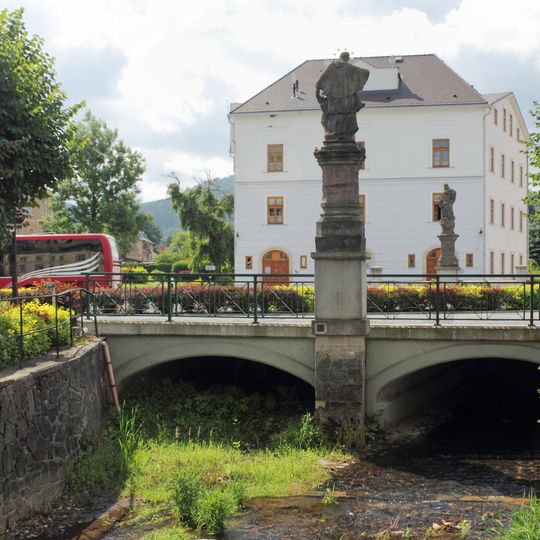 Baroque stone bridge in Chřibská