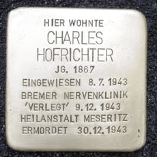 Stolperstein dedicated to Charles Hofrichter