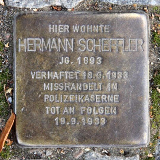 Stolperstein en memoria de Hermann Scheffler