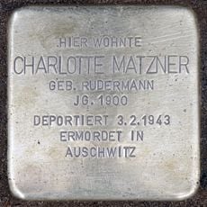 Stolperstein à la mémoire de Charlotte Matzner