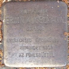Stolperstein dedicated to Erwin Kugelmann