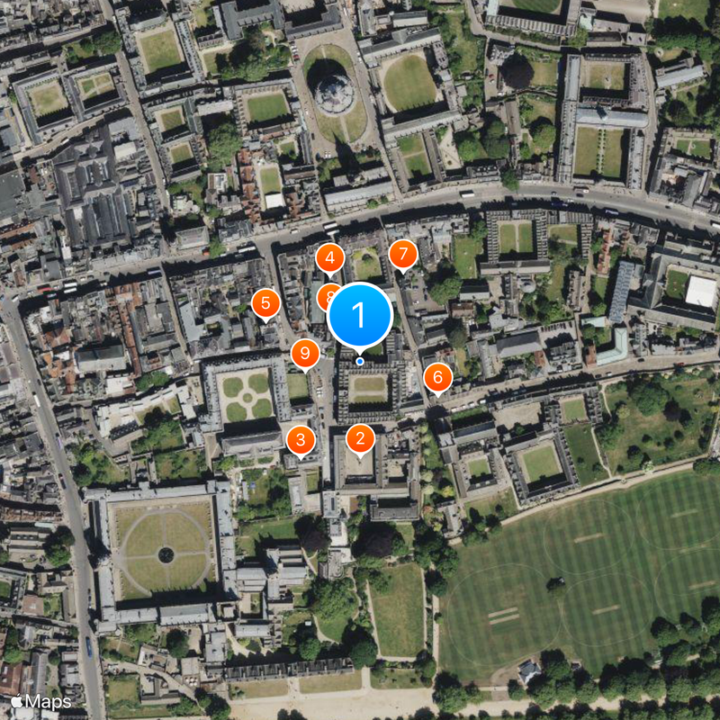 Oriel College Map
