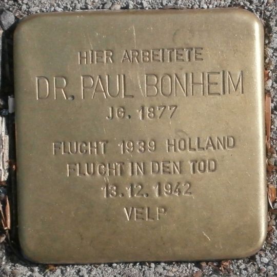 Stolperstein en memoria de Paul Bonheim
