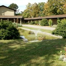 Decorative fountain entrance Bremgarten cemetery
