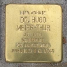 Stolperstein en memoria de Hugo Meier-Thur