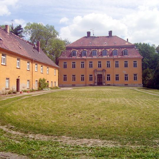 Einzeldenkmale der Sachgesamtheit Schloss und Rittergut Börln: Schloss , zwei Wirtschaftsgebäude an der Nord- und Südseite des Ehrenhofes , Gutsverwalterhaus einschl. Stallanbauten (Nr.