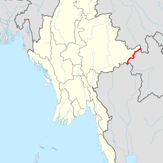 Confine tra il Laos e la Birmania