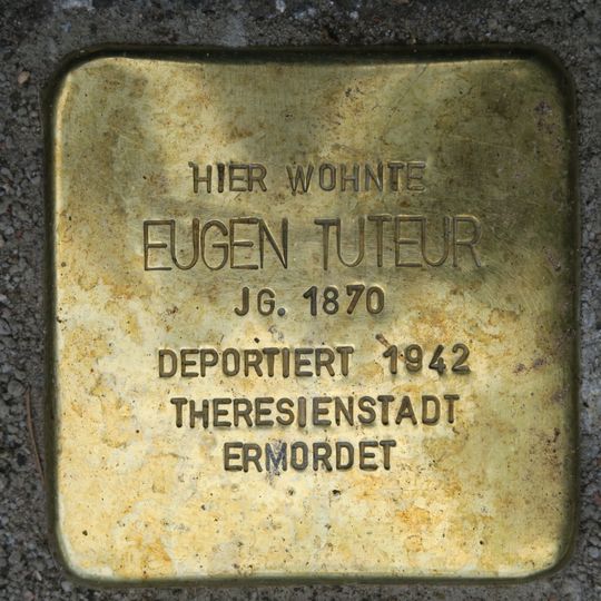 Stolperstein en memoria de Eugen Tuteur