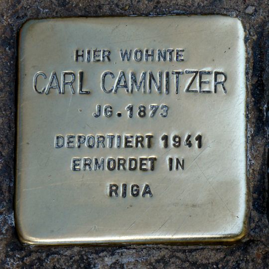 Stolperstein em memória de Carl Camnitzer