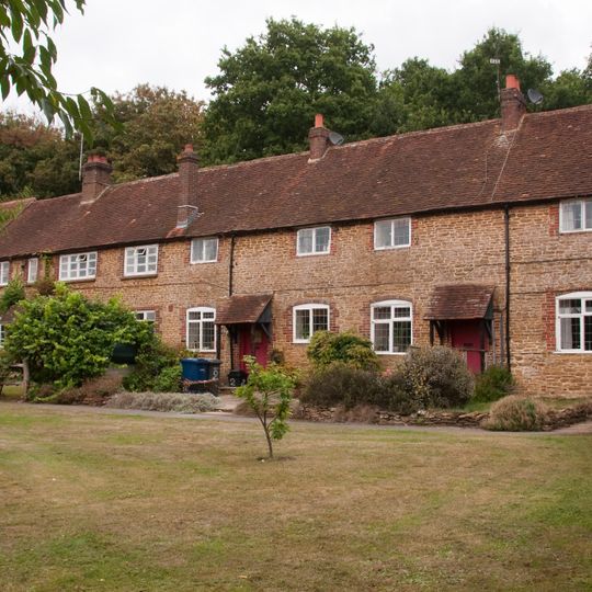 Home Farm Cottages With Stables To Left And Buildings To East